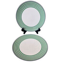 kate spade Lenox Wickford Felix Street Green Striped Dinner Plates Set Of 2